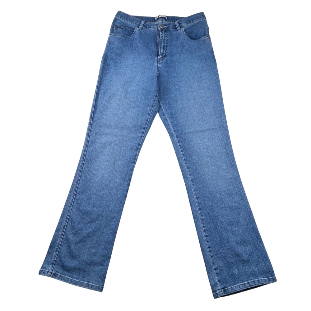Lee Lean Bootcut Jeans Womens‎ 14L Medium Wash Stretch Denim Blue LMKH36273